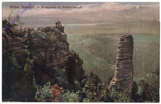 ak165153 Böhmische Schweiz, Kreuzstein und Prebischkegel