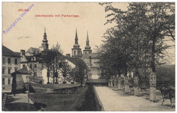 ak165175 Jihlava (Iglau), Jakobsplatz mit Parkanlage