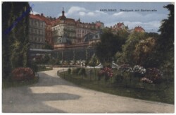 Karlovy Vary (Karlsbad), Stadtpark mit Gartenzeile