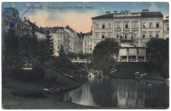 Marianske Lazne (Marienbad), Parkanlagen mit Tepler Haus