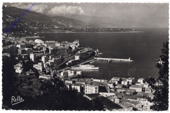 Monaco, Monte Carlo, vu de la Moyenne Corniche