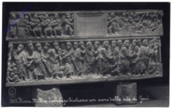 Roma (Rom), Sarcofago Cristiano con scene della vita die Gesu