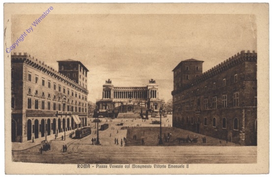 Roma (Rom), Piazza Venezia col monumento a Vittorio Emanuele II.