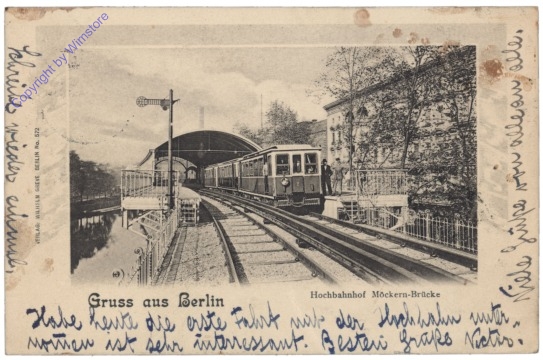 Berlin, Gruss aus Berlin, Hochbahnhof Möckern-Brücke