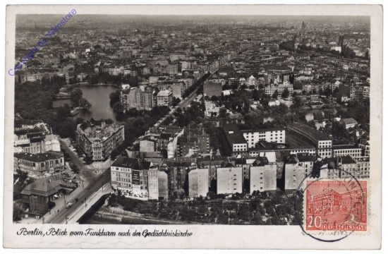 Berlin, Blick vom Funkturm nach der Gedächtniskirche