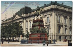 Berlin, Neues Bibliotheksgebäude und Denkmal Friedrichs des Großen