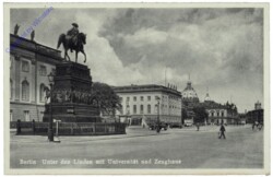 Berlin, Unter den Linden mit Universität und Zeughaus