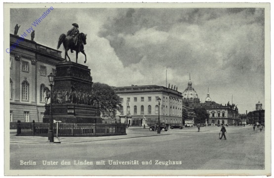 ak165549 Berlin, Unter den Linden mit Universität und Zeughaus