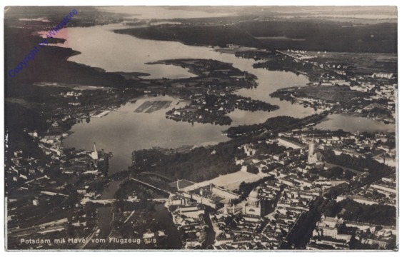 Potsdam, mit Havel vom Flugzeug aus