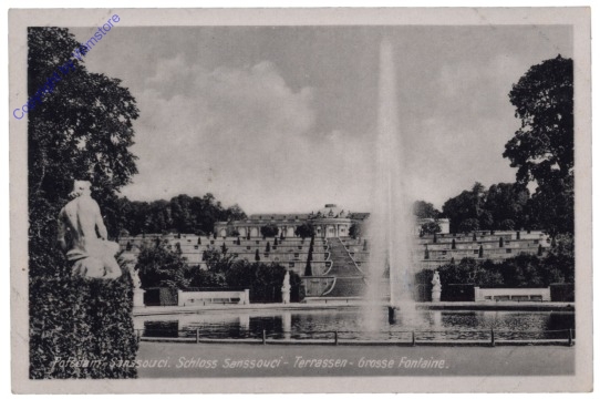 Potsdam, Schloss Sanssouci, Terrassen, Große Fontaine
