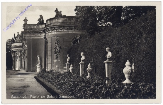 Potsdam, Schloss Sanssouci, Partie am Schloss