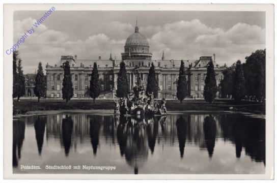 Potsdam, Schloss Sanssouci, Stadtschloss mit Neptunsgruppe