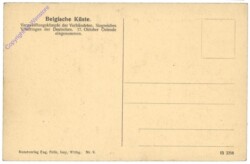 Ostende, Blankenberghe und Brügge, Belgischer Kriegsschauplatz