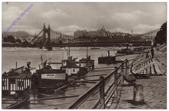 Budapest, Donauansicht mit der Elisabethbrücke