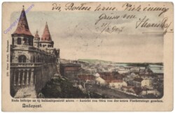 Budapest, Ansicht von Ofen von der neuen Fischerstiege gesehen