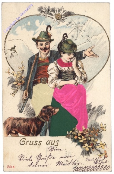 ak165730 Dame mit rosa Schürze
