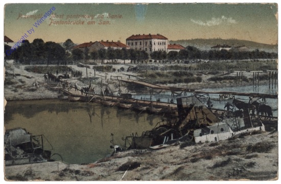Przemysl, Pontonbrücke am San