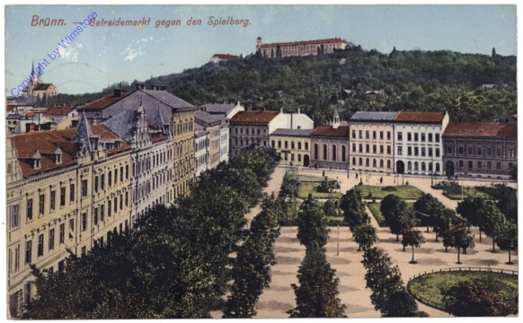 Brno (Brünn), Getreidemarkt gegen den Spielberg