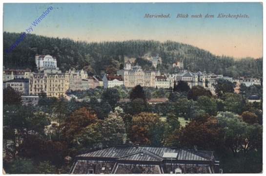 Marianske Lazne (Marienbad), Blick nach dem Kirchenplatz