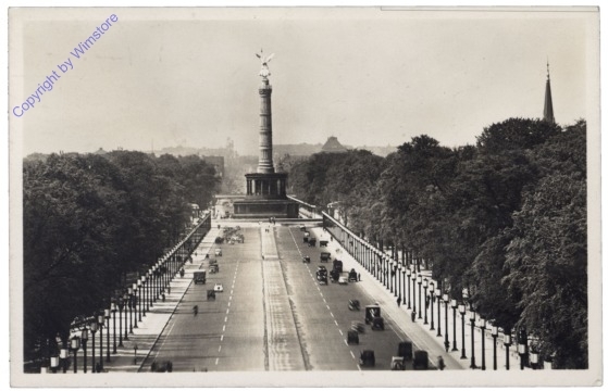 Berlin, Charlottenburger Chaussee und Siegessäule