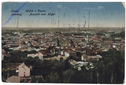 ak166117 Lwiw (Lemberg), Aussicht vom Hügel