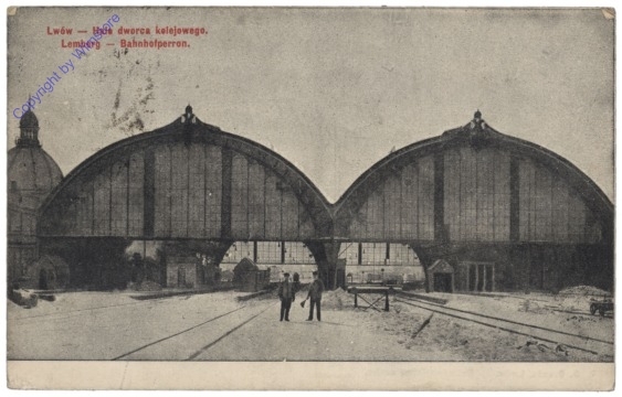 ak166122 Lwiw (Lemberg), Bahnhofperron