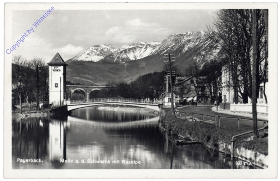 ak166370 Payerbach, Motiv an der Schwarza mit Raxalpe