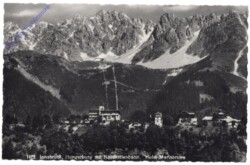 Innsbruck, Hungerburg mit Nordkettenbahn, Hotel Mariabrunn