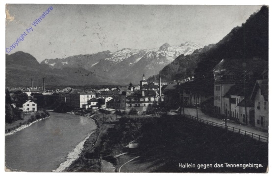 Hallein, gegen das Tennengebirge