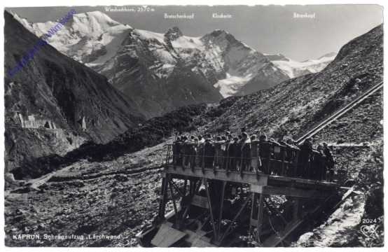 ak166569 Kaprun, Schrägaufzug Lärchwand