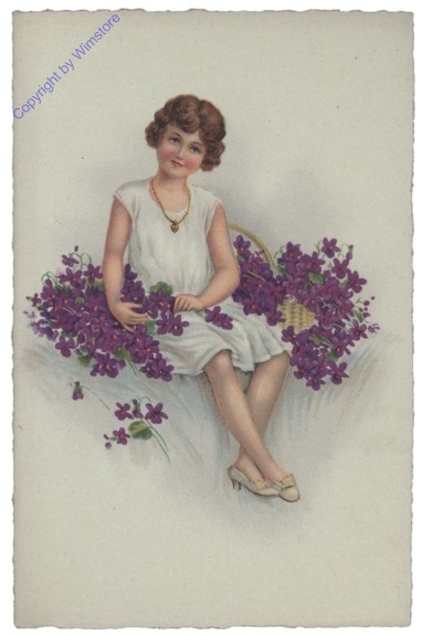 Mädchen mit Veilchen
