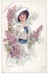 Dame mit Flieder