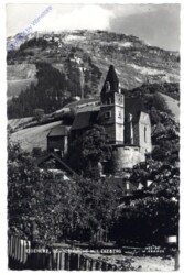 Eisenerz, Oswaldikirche mit Erzberg