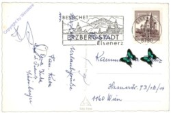 Eisenerz, Oswaldikirche mit Erzberg