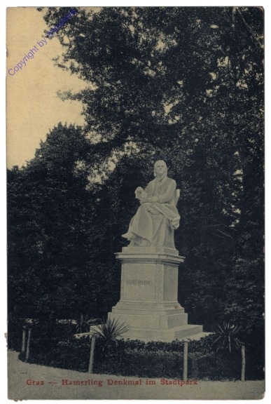 Graz, Hamerling Denkmal im Stadtpark