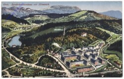 Graz, Landeskrankenhaus mit Hilmteich