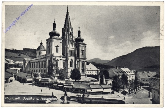 ak166913 Mariazell, Basilika und Hauptplatz