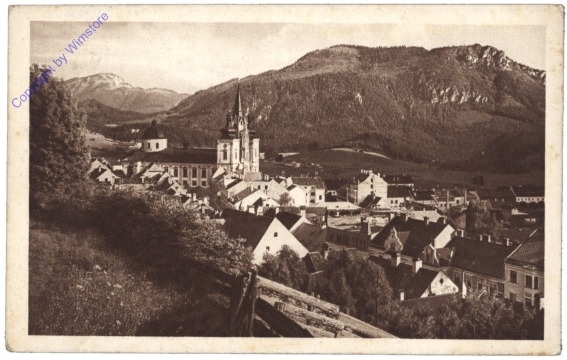 Mariazell, Gesamtansicht gegen das Halltal