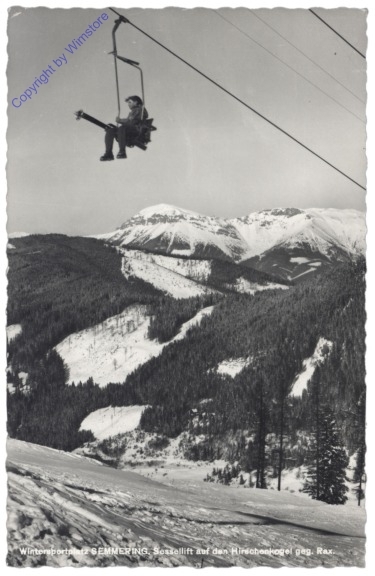 Semmering, Sessellift auf den Hirschenkogel
