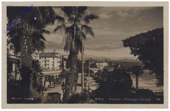 Opatija (Abbazzia), Passeggio Savoia