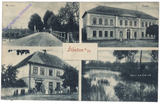 ak167318 Zizelice, Multiansicht