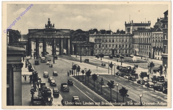 Berlin, Brandenburger Tor, Unter den Linden, Ostwest-Achse