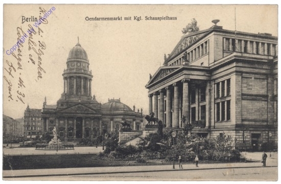 Berlin, Gendarmenmarkt mit kgl. Schauspielhaus