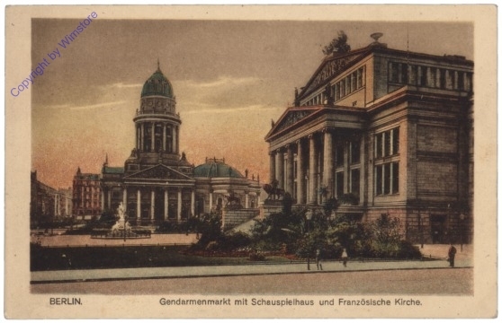 Berlin, Gendarmenmarkt mit Schauspielhaus und Französische Kirche