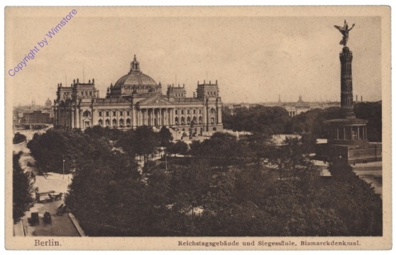 Berlin, Reichstagsgebäude und Siegessäule