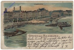 Hamburg, Gruss aus, Jungfernsteig