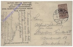 Mödling, A. Breier's Gasthof "Zur Krone"