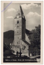 Spitz an der Donau, Kirche mit christophorus-Denkmal