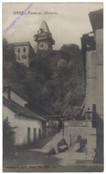 Graz, Partie mit Uhrturm