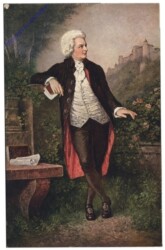 Mozart, Gemälde im Mozartzimmer des Stieglkellers zu Salzburg